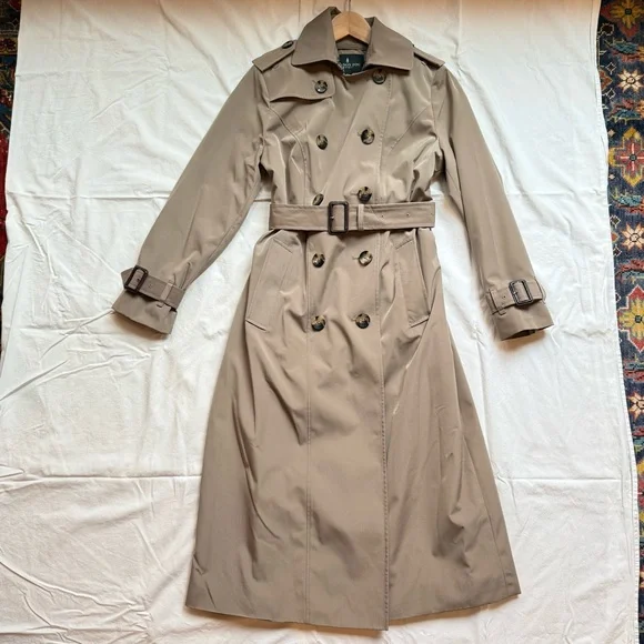 vintage London fog long classic trench double breasted petite medium - Picture 5 of 8
